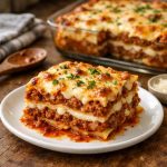 Gurih Maksimal! Lasagna Daging Sapi Dengan Saus Tomat Lezat